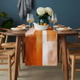 thumbnail image 2 of Burnt Orange Geometric Table Runner - 72 Inch Long, Kitchen Dining Table Runner Dresser Scarves, Watercolor Ombre Modern Abstract Art Farmhouse Decor for Coffee Tables Wedding Party Banquet, 2 of 8