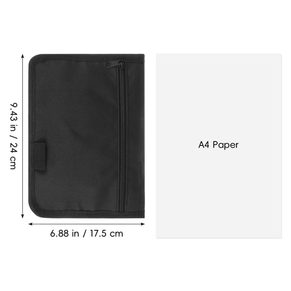 OFFIGAM Black Car Insurance and Registration Holder with Multi-Pocket Organizer for Vehicle Documents and Important Paper Storage
