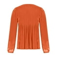 thumbnail image 6 of Vekome Long Sleeve Tops for Women Casual Plus Size Shirts Loose Crewneck Tee Shirts Velvet Solid Color Pullover Tops, 6 of 8