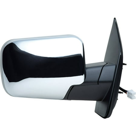 - 68041N - Fit System Passenger Side Mirror for 04-10 Infiniti QX56, 04-15 Nissan Armada SE, SL, SV Model, 04-14 Titan SE Model, chrome cover, foldaway, Heated Power