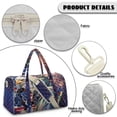 thumbnail image 7 of Garronmavis Large Quilted Duffle Bag for Women Eagle Print Weekender Bag Travel Overnight Bag Gym Dance Carry On Tote Bag with Zipper Pockets, 7 of 7