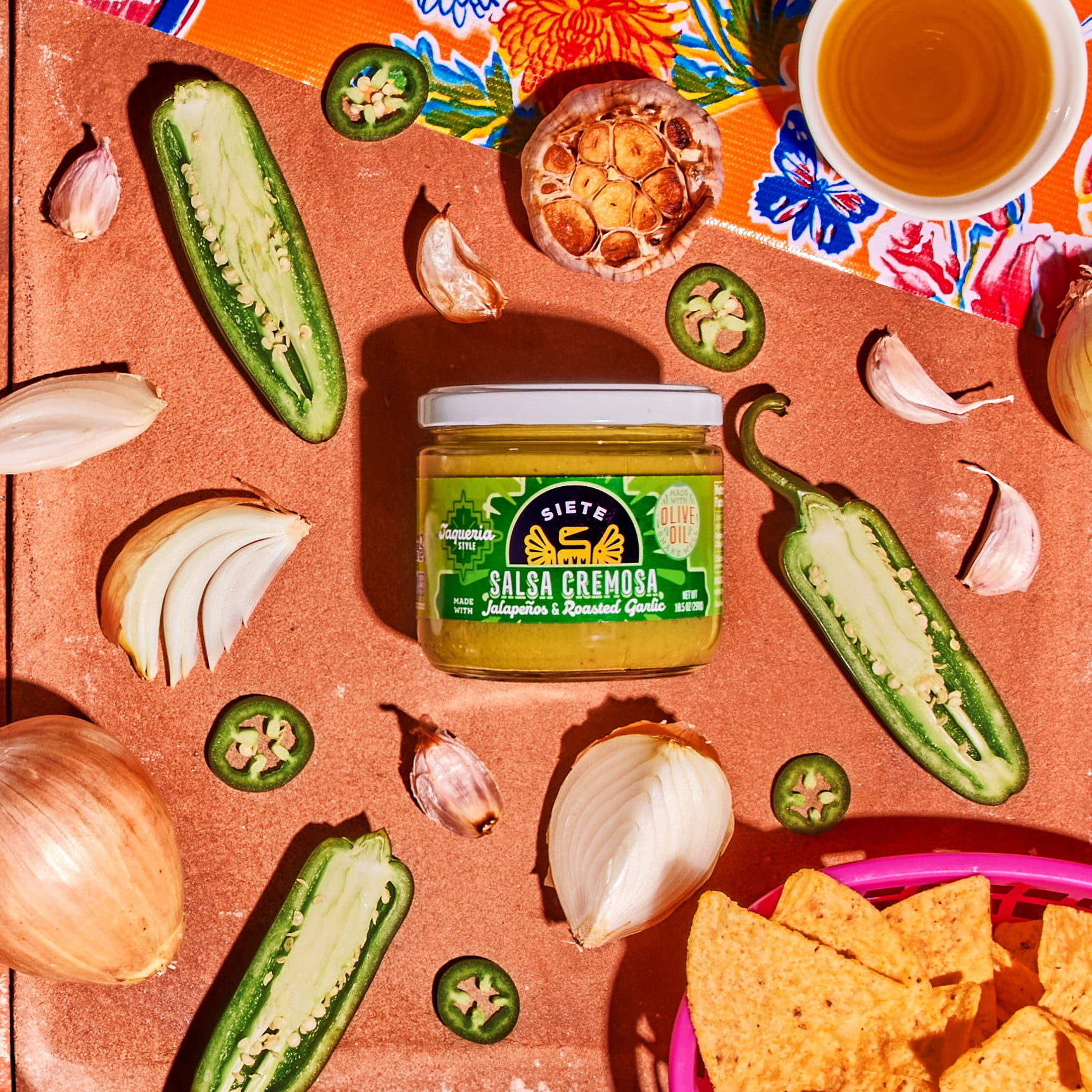 (2 pack) Siete Family Foods, Taqueria Salsa Verde, Cremosa, 10.5 oz