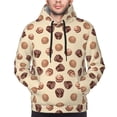 thumbnail image 4 of Hoodies for Men - Brown Chocolate Print Long Sleeve Comfrt Men'S Fashion Hoodies & Sweatshirts, Sweatshirts for Men Hoodies Pullover Clothing Clothes with Pouch, 4 of 7
