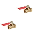 thumbnail image 2 of ZheElen Valve à Bille en Laiton Filetée Polyvalente pour Usages Multiples FF 12mm Rouge 2Ensemble, 2 of 6