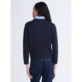 thumbnail image 4 of Free Assembly Women's and Women's Plus Ruffle Neck Chest Pocket Cardigan, Sizes XS-4X, 4 of 6