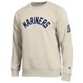 thumbnail image 2 of Men's Champion  Oatmeal Seattle Mariners All-Star Soft Felt Raglan Sweatshirt, 2 of 3