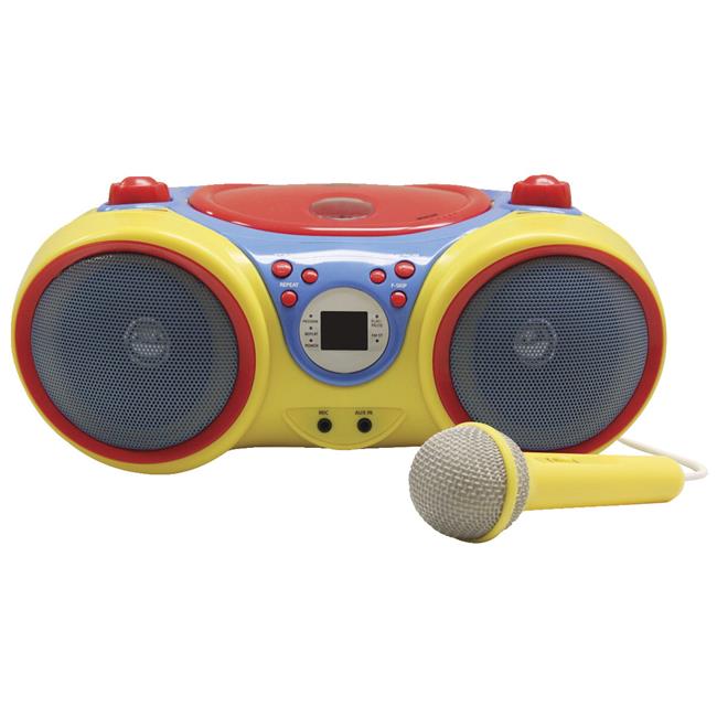 KIDSCD30 Kids Audio CD Player Karaoke Machine with Microphone