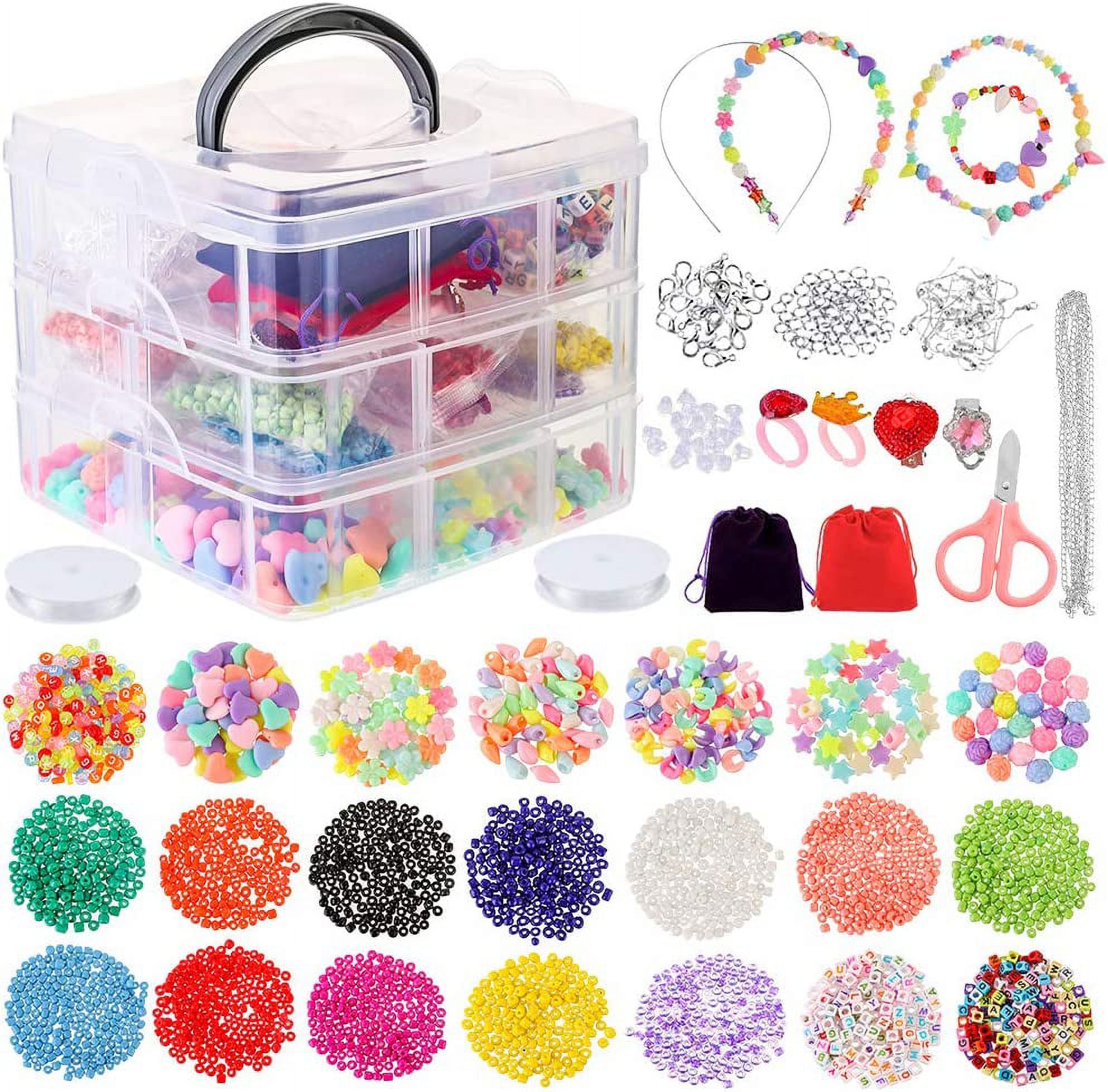 Jewelry Making Kit,Jewelry Making Supplies 7544PCS Include Jewelry Beads and Charms Findings Beading Wire for Necklace Bracelet Earrings Making Repair Jewelry Making Tools Kits for Adults - image 2 of 9