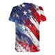 thumbnail image 5 of Hombres Pantalones Cortos, Día de la Independencia Impreso, Cuello Redondo Camisetas de Manga Corta, 5 of 5