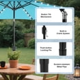 thumbnail image 6 of ACCVER 10ft Solar Patio Umbrella with LED Lights - Market Table Umbrella with Tilt Adjustment & UV-Resistant Fabric for Outdoor Garden Deck Pool Beach, Light Blue, 6 of 7