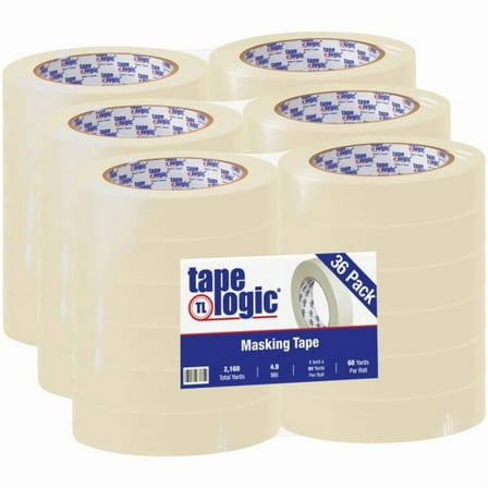 Tape Logic Masking Tape,1x60 yd.,Natural,PK36 T9352200