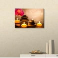 thumbnail image 2 of Canvas Prints Wall Art - Spa Still Life with Aromatic Candles and Zen Stones | Modern Wall Decor/Home Decoration Stretched Gallery Canvas Wrap Giclee Print &amp; Ready to Hang - 16" x 24", 2 of 4