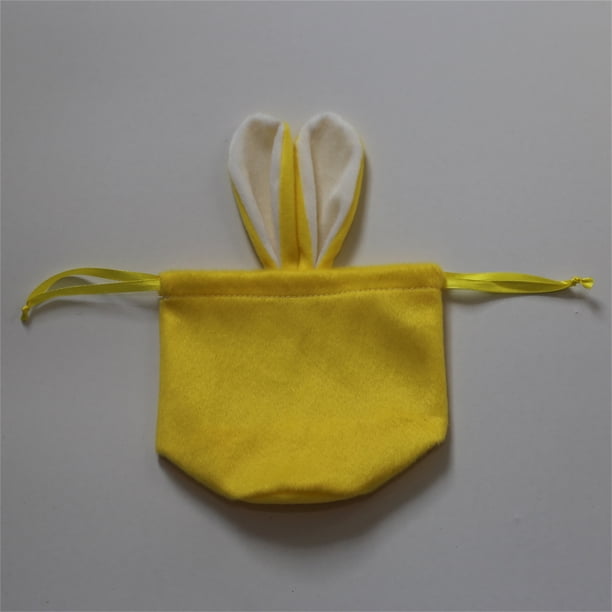 Ears Velvet Bags Easter Decor Bunny Drawstring Velvet Bag Candy Packing Bag Gift Bag With Cute Ear