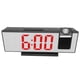 thumbnail image 4 of Reloj despertador digital con proyección, carga USB, atenuación automática, pantalla LED de espejo, reloj electrónico para dormitorio, carcasa negra, luz roja., 4 of 14