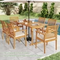 thumbnail image 4 of Gymax Outdoor Wooden Dining Table for 4-6 71'' Acacia Wood Table, 4 of 9