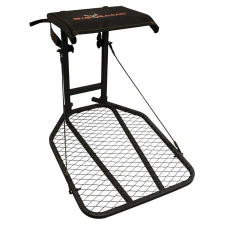 Captain Hang-On Treestand Lightweight Steel Construction & -Back 14 x 12 Flex-Tek Seat 300 lbs Weight Rating & Foot Platform