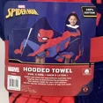 thumbnail image 3 of Jay Franco Marvel Spiderman Web Head Super Soft & Absorbent Kids Hooded Bath/Pool/Beach Towel - Fade Resistant Cotton Terry Towel 22.5" Inch x 51" Inch (Official Marvel Product), 3 of 4