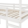 thumbnail image 4 of Kacho Twin Loft Bed with Slide for Wood House Bunk Bed with Roof, Solid Wood Loft Bed with Full-Length Safety Guardrails Ladders, House Loft Bed for Bedroom Dormitory, White, 4 of 10