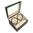 thumbnail image 5 of 4+6 Luxury Automatic Rotation Watch Winder Leather Storage Case Display Box Gift, 5 of 14