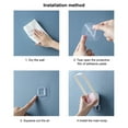 thumbnail image 3 of Colgador de ropa, estante de pared de plástico, Clip autoadhesivo plegable, organizador de almacenamiento, soporte de secado en forma de U, Almacenamiento y organización del hogar rosa blanco Billuyoard  HA061318-04, 3 of 6