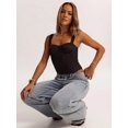 thumbnail image 4 of Women'S Square Neck Sleeveless Tank Tops Basic Tight T Shirts, 4 of 8