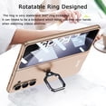 thumbnail image 6 of Compatible with Samsung Galaxy Z Fold 5 Case with Ring,Ultra-Thin Slim Shockproof Anti-Scratches Rotate Kickstand Holder Screen Protector Phone Case for Samsung Galaxy Z Fold 5 5G Gold, 6 of 14