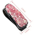 thumbnail image 2 of Soporte para gafas de sol para parasol de coche, paquete de 2 soportes para gafas, soporte para gafas para coche con diamantes de imitación brillantes, clip para tarjeta de cristal (morado) Xemadio LRWJ666-3, 2 of 7