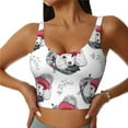thumbnail image 2 of Picia Cute Poodle Dog Sports Bra for Women,Padded Strappy Sports Bras Medium Support Yoga Bra with Removable Cups,Running Yoga Bra-Small, 2 of 9
