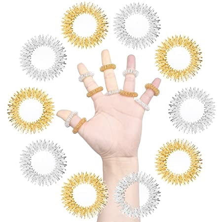 10 Unit Acupunture Accupressure Sujok Body Massage Ring Relief Stress USA SELLER