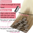 thumbnail image 5 of HAIRRO Jet Black Clip in 100% Human Hair Extensions Remy Hair Extensions Clip in Human Hair Color 1 Natural Hair Clip in Extensions for Thin Hair 8 Pieces 120Grams 24 Inch Black Hair Extensions, 5 of 9