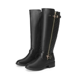 Paige Slim Fit Over The Knee Block Heel Boots Walmart