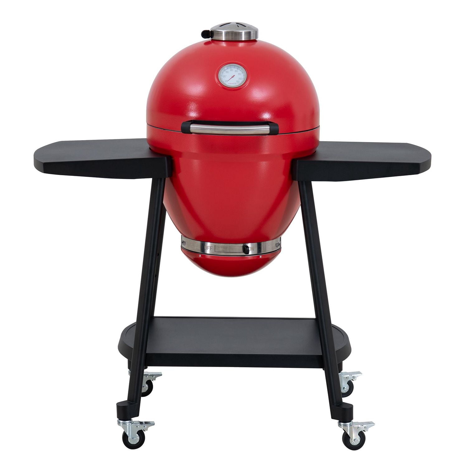Sunjoy Charcoal Grill 20-Inch Kamado Grill Outdoor Egg Grill with Pizza Stone, Ultimate BBQ Grill and Smoker with Wheels