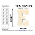 thumbnail image 2 of Unfinished Wood Varsity Team Font - E Shape | DIY Craft Cutout 42" / 3/4", 2 of 3