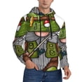 thumbnail image 2 of Naloa Fishing Gnome Men's Casual Hooded Collar Drawstring Hoodies Pullover Sweatshirts Casual Long Sleeve Shirts-Small, 2 of 7
