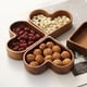 thumbnail image 4 of pstuiky Caja apilable para frutos secos, bandeja de madera maciza, bandeja de colores originales, bandeja en forma de corazón de pino (2 unidades), 4 of 9