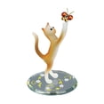 thumbnail image 1 of Barón de cristal ~ Gato atigrado con mariposa de cristal, 1 of 4