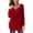 Red sweatshirt for women, variant on Usmixi Tunic Tops for Women Womens Pullover Tunic Tops Casual Solid Flowy Pleated Swing Button up Ladies Henley Shirts Winter Long Sleeve Plain Casual Tunic Tops Tops