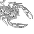 thumbnail image 5 of Walbest 1 Pack Scorpion Sticker Car Decals 3D Funny Cool Metal Home Decorative Car Body Decor Badge - Silver, 5 of 6