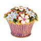 thumbnail image 1 of Caja De Joyería Con Cesta De Flores - Caja De Joyería Con Bisagras Con Cesta De Flores, Exquisita Caja De Joyería De Metal Con Diamantes De Imitación Pintada A Mano Vintage Para Anillos, Pendientes Y, 1 of 14