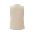 thumbnail image 4 of Gupgi Women's Knit Tank Tops Solid Color Sleeveless Round Neck Front Button Slim Sweater Vest, 4 of 9