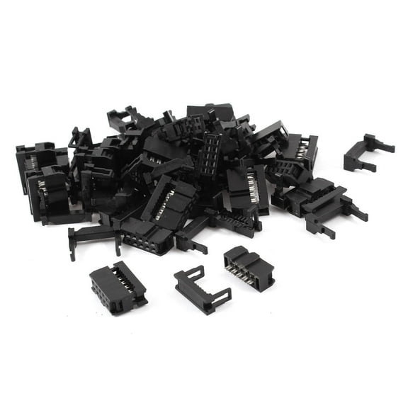 Unique Bargains 25 Pcs IDC FC-10P Connector Straight 10 Pin Female Header 2.54mm Pitch
