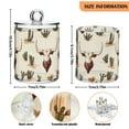thumbnail image 5 of Yayeee 4 Pack Qtip Holder Bathroom Cotton Swab Canister with Lid Clear Dispenser Set, Cowboy Pattern, 5 of 6