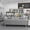 79''W x 30''D x 63''H, variant on NSF 48 Inch Commercial Bubble Tea Workstation with Hot and Cold Water Stainless Steel Boba Prep Station with Sink and Storage