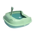 thumbnail image 4 of Cat Anti Splashing Sand Box, Cat Litter Container Portable Pet Litter Green, 4 of 7