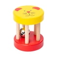 thumbnail image 3 of Sonajero de madera para bebé, juguete sensorial Montessori, regalo de vacaciones de enfermería portátil, campana cilíndrica, juguete para desarrollar amarillo, 3 of 8