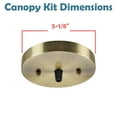 thumbnail image 4 of Aspen Creative 21512-42 Contemporary Fixture Canopy Kit, 5-1/8" Diameter, 7/16" Center Hole, Antique Brass, 2 Sets/Pack, 4 of 5