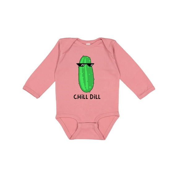 Inktastic Chill Dill Boys or Girls Long Sleeve Baby Bodysuit