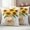 Grass Green Yellow Light Brown, variant on Sunflower Outdoor Waterproof Pillow Covers, Seasonal Yellow Botanical Blooms Bow Plaid Decorative Square Throw Pillowcase Sofa Cushion Sham for Patio/Couch/Chair, 16"x16" 2 Pack