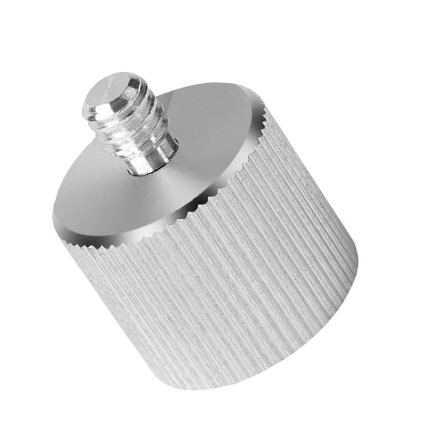 Adaptador de soporte de micrófono, accesorio macho de 5/8 "hembra a 1/4" Adaptador de tornillo de rosca de aleación de aluminio pteado, para soporte Hugo Adaptador de tornillo