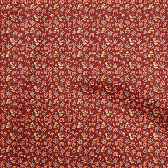 oneOone Rayon Red Fabric Asian Japanese Floral Quilting Supplies Print Sewing Fabric By The Yard 56 Inch Wide